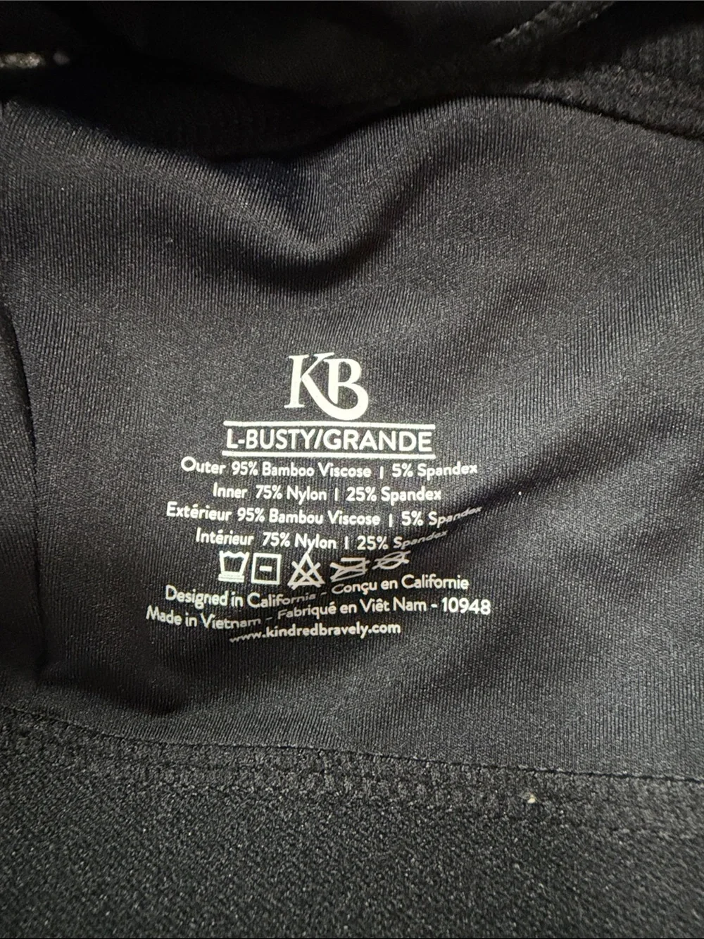 Kindred Bravely Black Ribbed Pumping Bra Bralette w: Snap Detail - Size L Busty - Picture 2 of 3